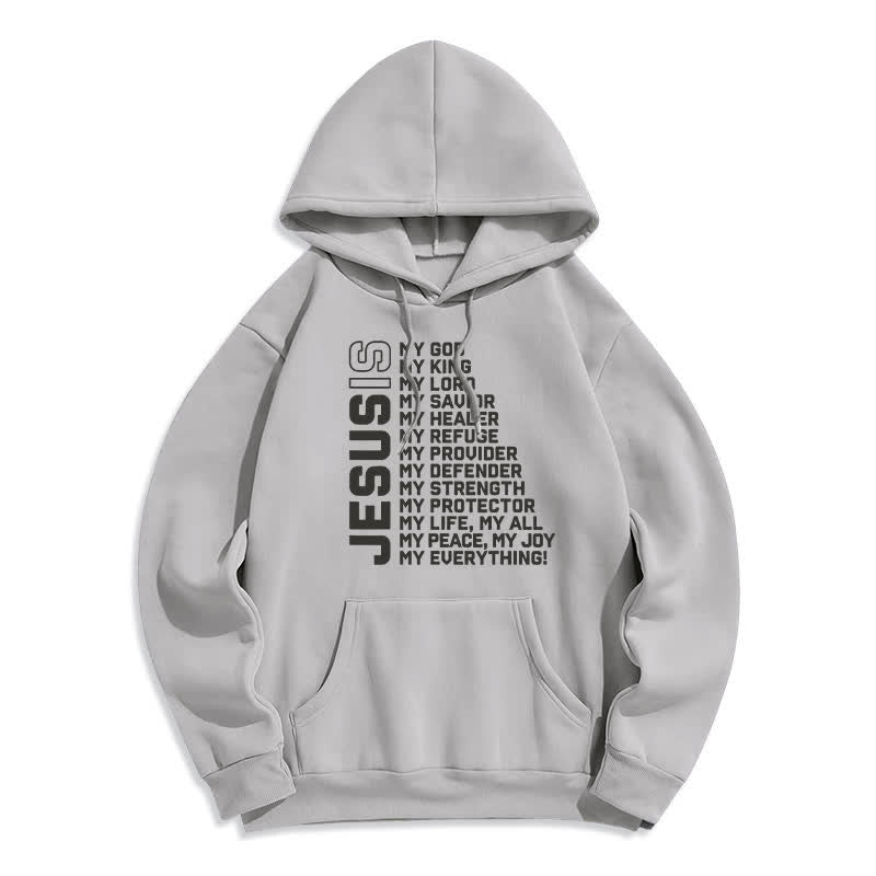 Christianartworkshop Jesus Is Statement Fleecegefütterter Streetwear-Pullover-Hoodie - Grau - 2XL - image 7