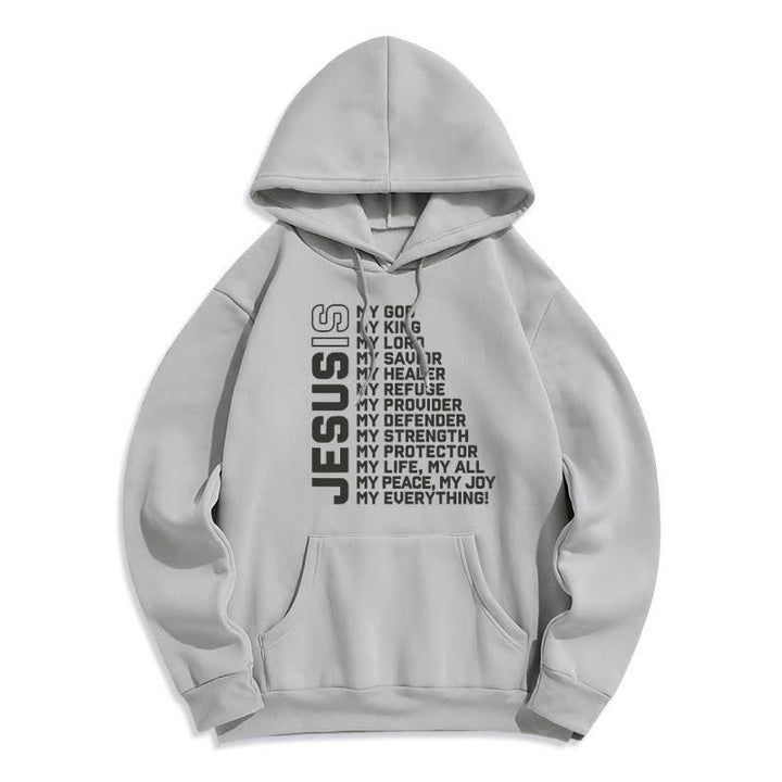 Christianartworkshop Jesus Is Statement Fleecegefütterter Streetwear-Pullover-Hoodie - Grau - 2XL - image 7