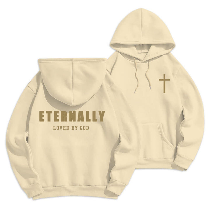 Christianartworkshop Fleece-Pullover-Hoodies „Ewig geliebt von Gott“ - Beige - 2XL - image 0