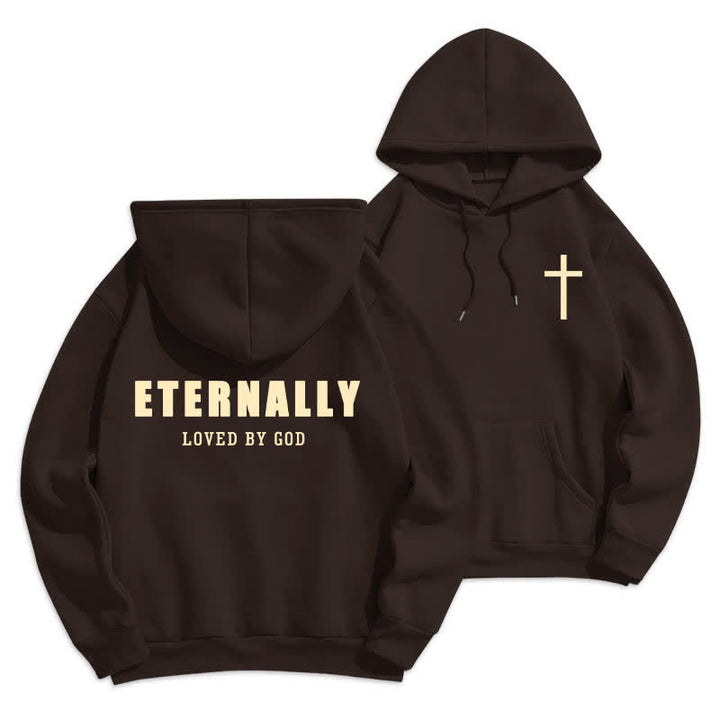 Christianartworkshop Fleece-Pullover-Hoodies „Ewig geliebt von Gott“ - Braun - 2XL - image 15
