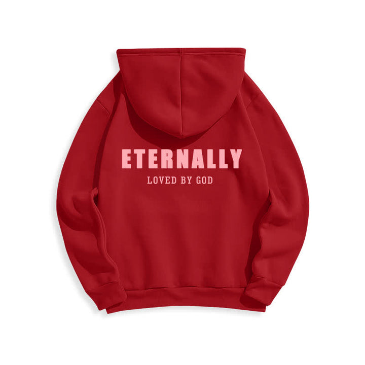 Christianartworkshop Fleece-Pullover-Hoodies „Ewig geliebt von Gott“ - Rot - 2XL - image 19