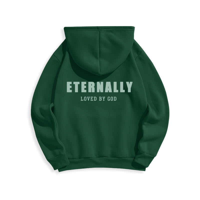 Christianartworkshop Fleece-Pullover-Hoodies „Ewig geliebt von Gott“ - Grün - 2XL - image 10