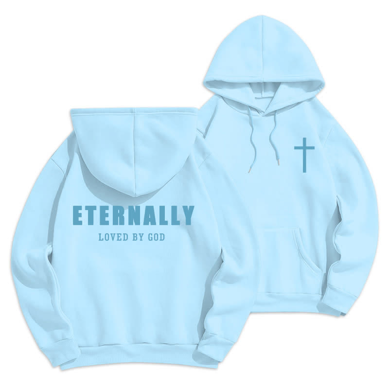 Christianartworkshop Fleece-Pullover-Hoodies „Ewig geliebt von Gott“ - Blau - 2XL - image 21