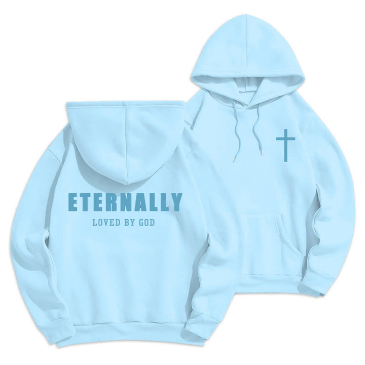 Christianartworkshop Fleece-Pullover-Hoodies „Ewig geliebt von Gott“ - Blau - 2XL - image 21
