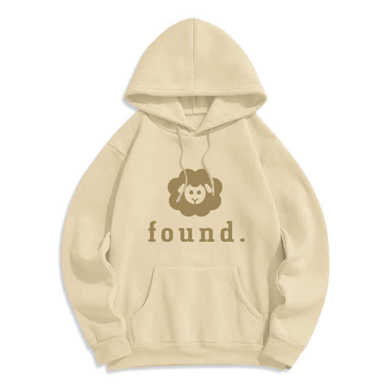 Christianartworkshop Dunkelgrüner Fleece-Hoodie mit Wolkenmotiv - Beige - 2XL - image 7