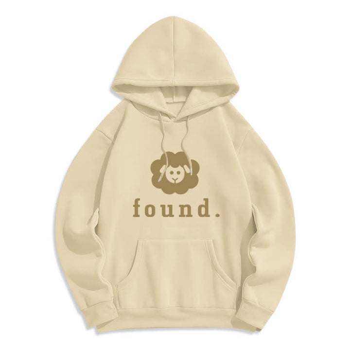Christianartworkshop Dunkelgrüner Fleece-Hoodie mit Wolkenmotiv - Beige - 2XL - image 7