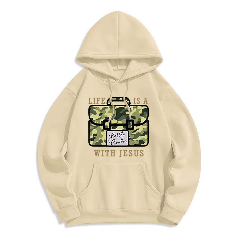 Christianartworkshop Fleece-Pullover-Hoodie mit Tarnmuster „Life With Jesus“ - image 7