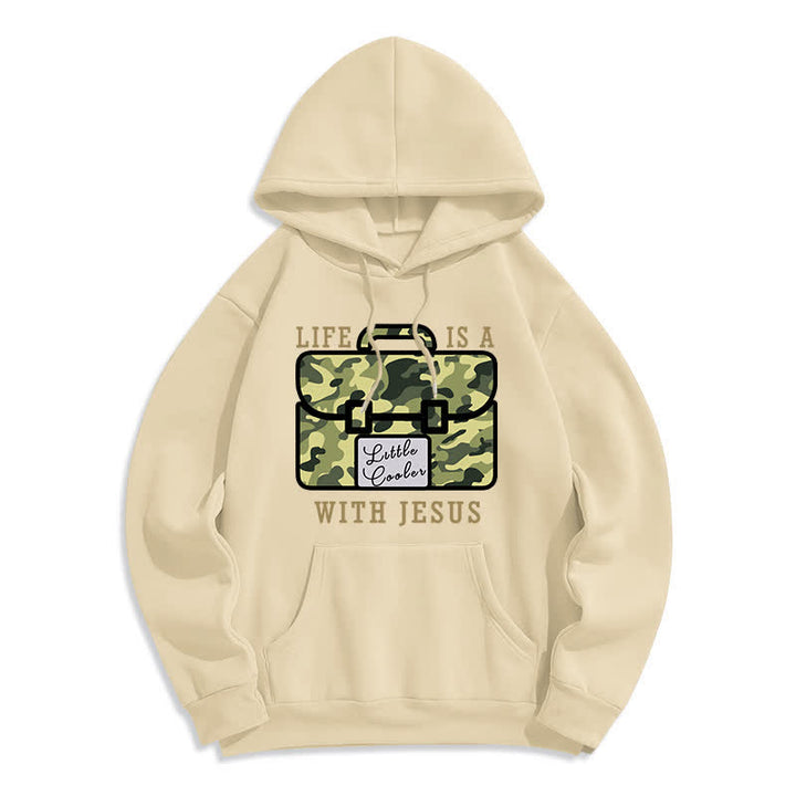 Christianartworkshop Fleece-Pullover-Hoodie mit Tarnmuster „Life With Jesus“ - image 7