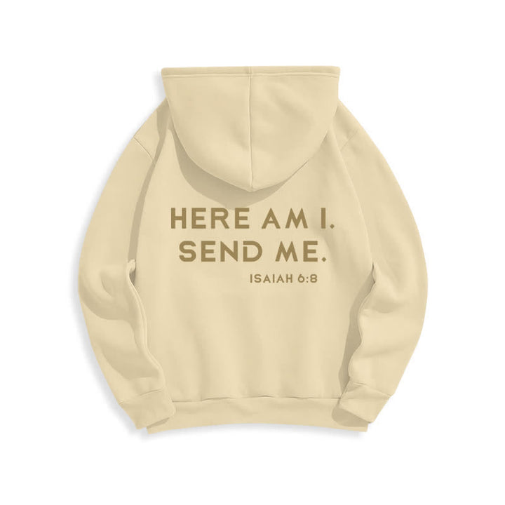 Christianartworkshop Hier bin ich, sende mich – Jesaja 6,8 – Fleece-Hoodie - image 7
