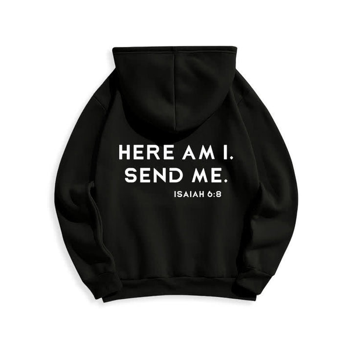 Christianartworkshop Hier bin ich, sende mich – Jesaja 6,8 – Fleece-Hoodie - image 1