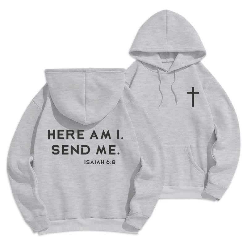 Christianartworkshop Hier bin ich, sende mich – Jesaja 6,8 – Fleece-Hoodie - image 9
