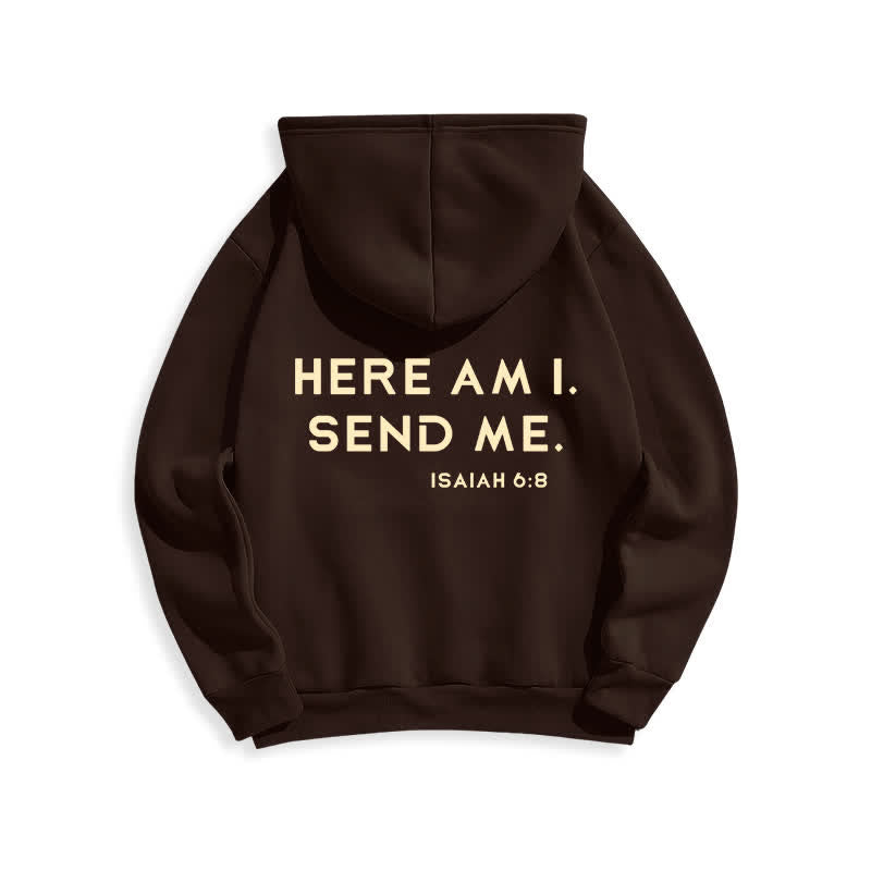 Christianartworkshop Hier bin ich, sende mich – Jesaja 6,8 – Fleece-Hoodie - image 13