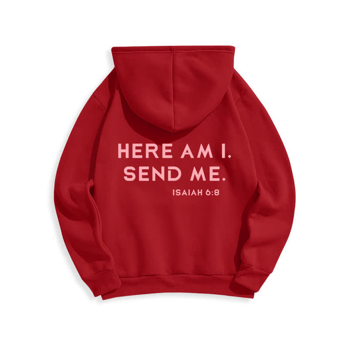 Christianartworkshop Hier bin ich, sende mich – Jesaja 6,8 – Fleece-Hoodie - image 19