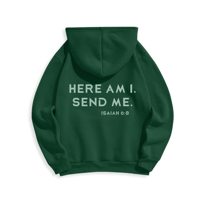 Christianartworkshop Hier bin ich, sende mich – Jesaja 6,8 – Fleece-Hoodie - image 16