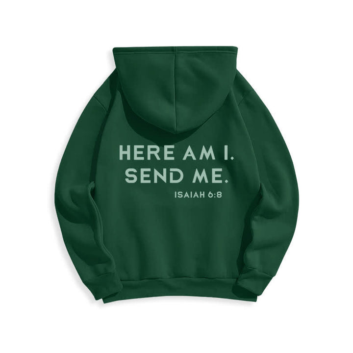 Christianartworkshop Hier bin ich, sende mich – Jesaja 6,8 – Fleece-Hoodie - image 16