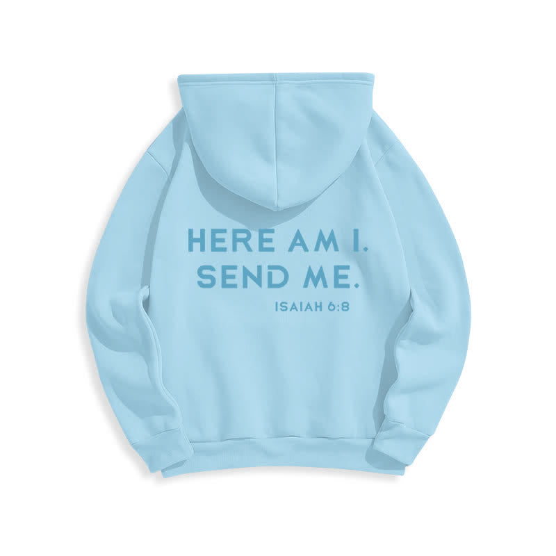 Christianartworkshop Hier bin ich, sende mich – Jesaja 6,8 – Fleece-Hoodie - image 22