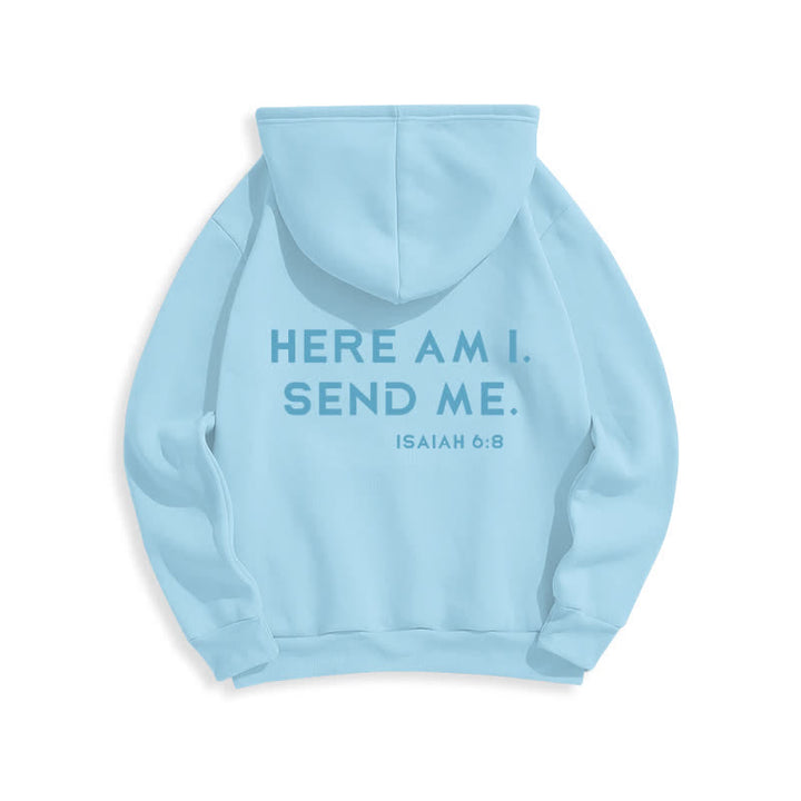 Christianartworkshop Hier bin ich, sende mich – Jesaja 6,8 – Fleece-Hoodie - image 22