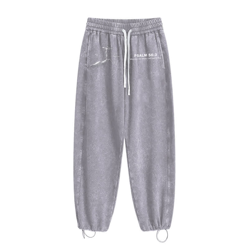 Christianartworkshop Psalm 56:3 Kreuzgrafik Blush Washed Sweatpants - image 18