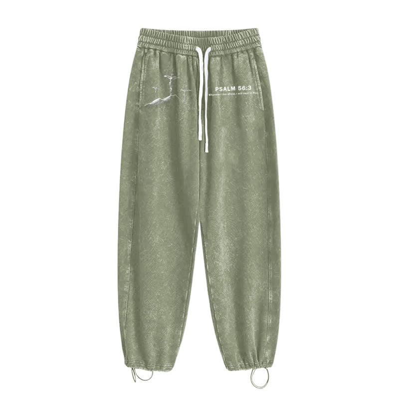 Christianartworkshop Psalm 56:3 Kreuzgrafik Blush Washed Sweatpants - image 25