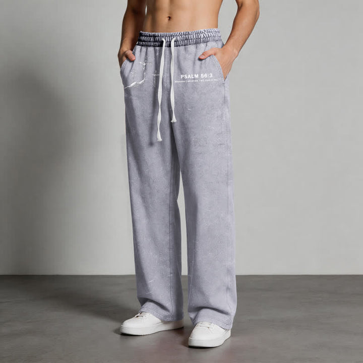 Christianartworkshop Psalm 56:3 Kreuzgrafik Blush Washed Sweatpants - image 20