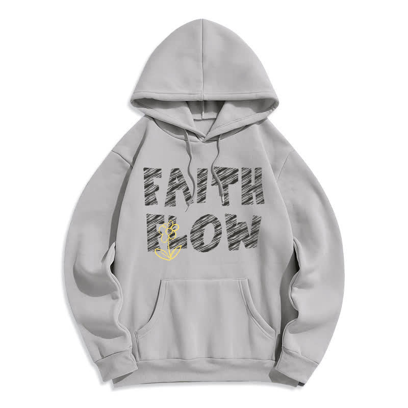 Christianartworkshop Faith Flow Graffiti Fleecegefütterter Pullover-Hoodie - Grau - 2XL - image 4