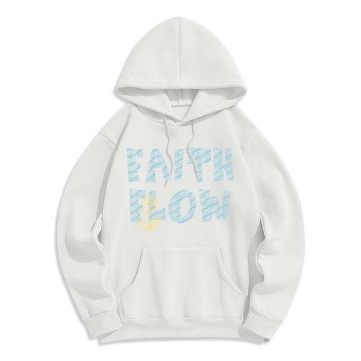 Christianartworkshop Faith Flow Graffiti Fleecegefütterter Pullover-Hoodie - Weiß - 2XL - image 3