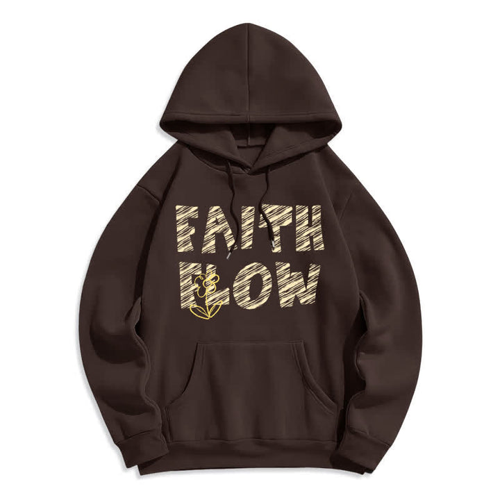 Christianartworkshop Faith Flow Graffiti Fleecegefütterter Pullover-Hoodie - Braun - 2XL - image 1