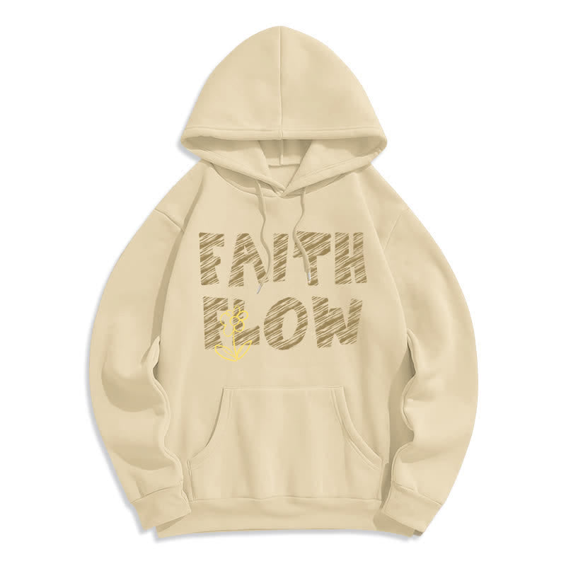 Christianartworkshop Faith Flow Graffiti Fleecegefütterter Pullover-Hoodie - Beige - 2XL - image 5