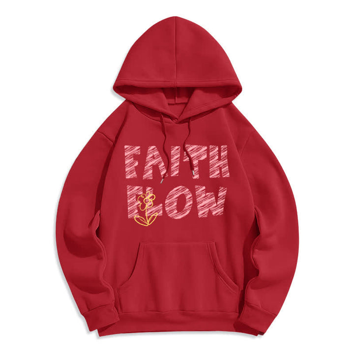 Christianartworkshop Faith Flow Graffiti Fleecegefütterter Pullover-Hoodie - Rot - 2XL - image 6