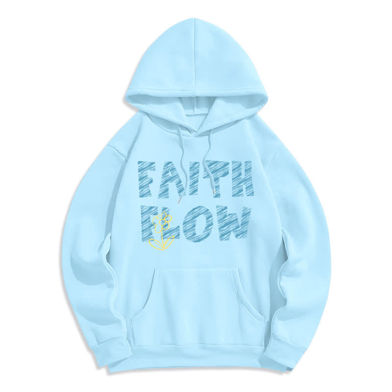 Christianartworkshop Faith Flow Graffiti Fleecegefütterter Pullover-Hoodie - Blau - 2XL - image 7