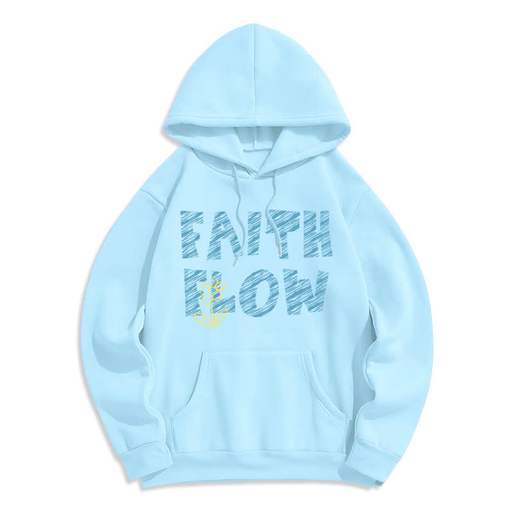 Christianartworkshop Faith Flow Graffiti Fleecegefütterter Pullover-Hoodie - Blau - 2XL - image 7