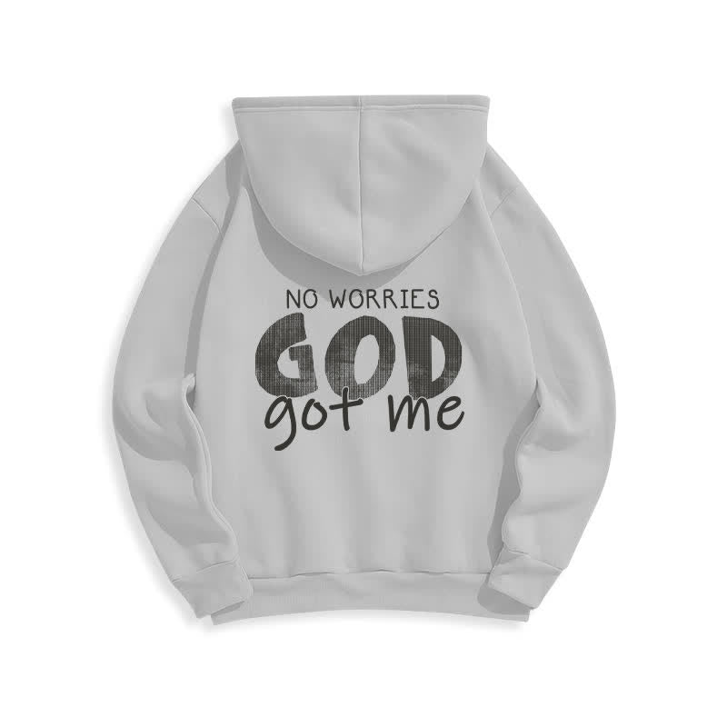 Christianartworkshop Keine Sorgen, Gott hat mich – Übergroßer roter Hoodie - image 10
