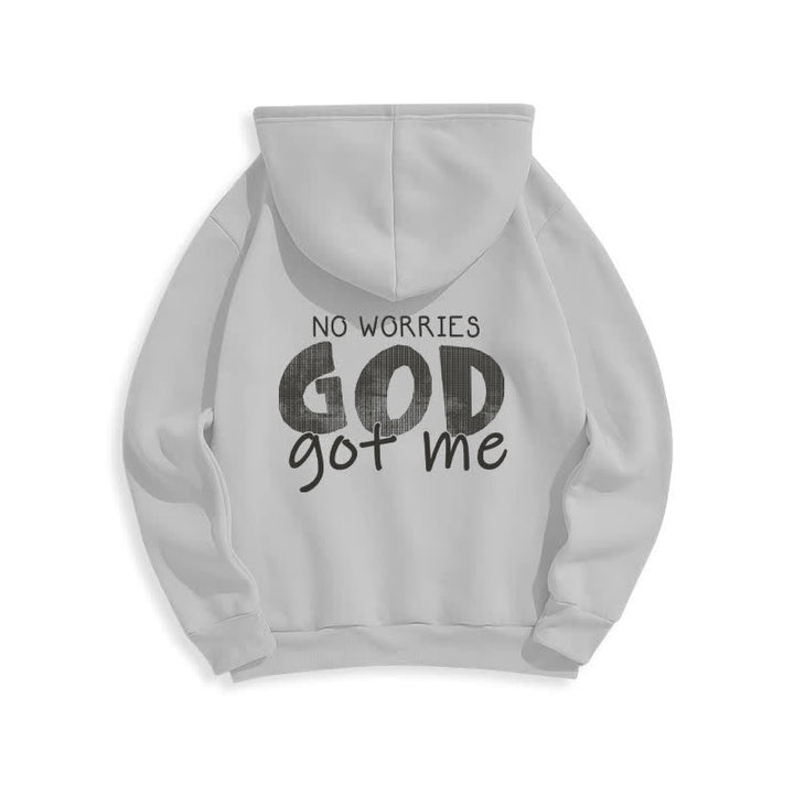 Christianartworkshop Keine Sorgen, Gott hat mich – Übergroßer roter Hoodie - image 10