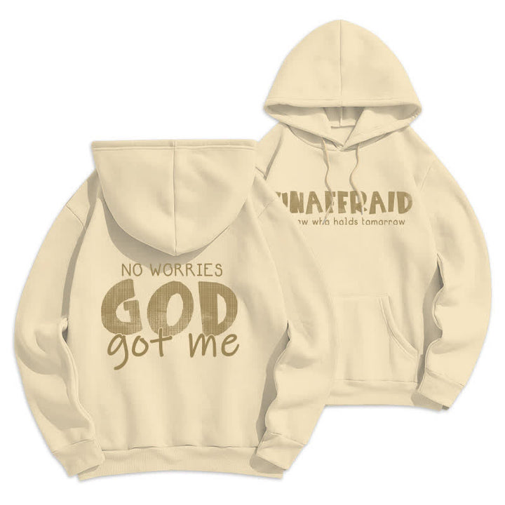 Christianartworkshop Keine Sorgen, Gott hat mich – Übergroßer roter Hoodie - Beige - 2XL - image 18