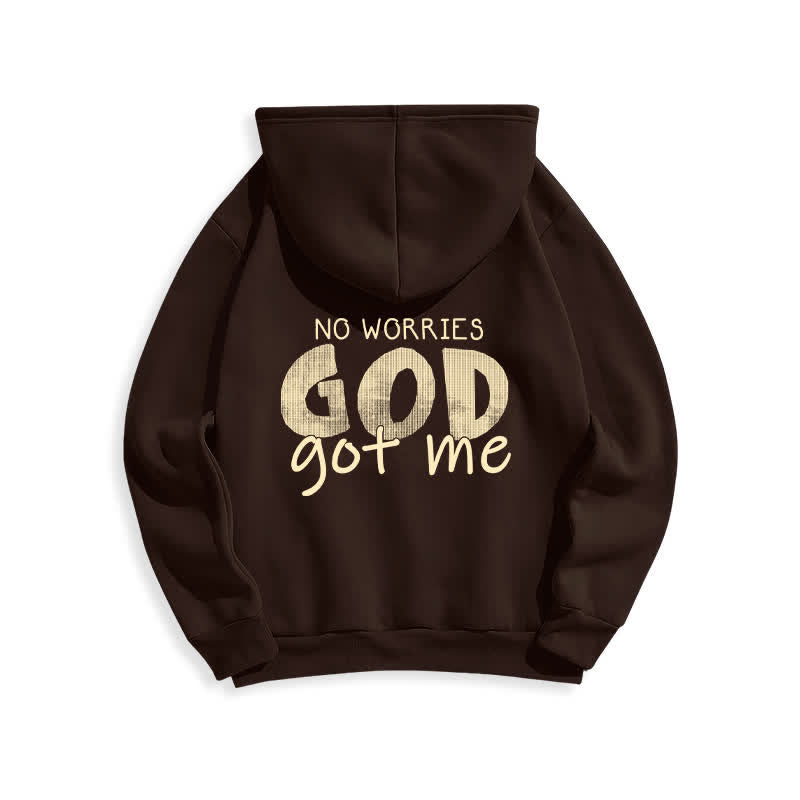 Christianartworkshop Keine Sorgen, Gott hat mich – Übergroßer roter Hoodie - image 16
