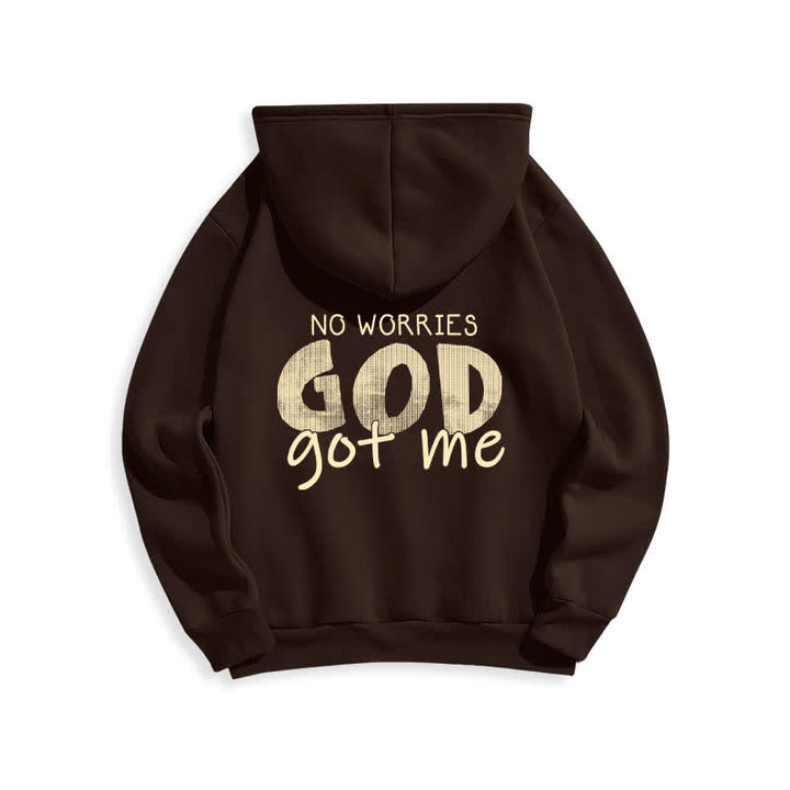 Christianartworkshop Keine Sorgen, Gott hat mich – Übergroßer roter Hoodie - image 16
