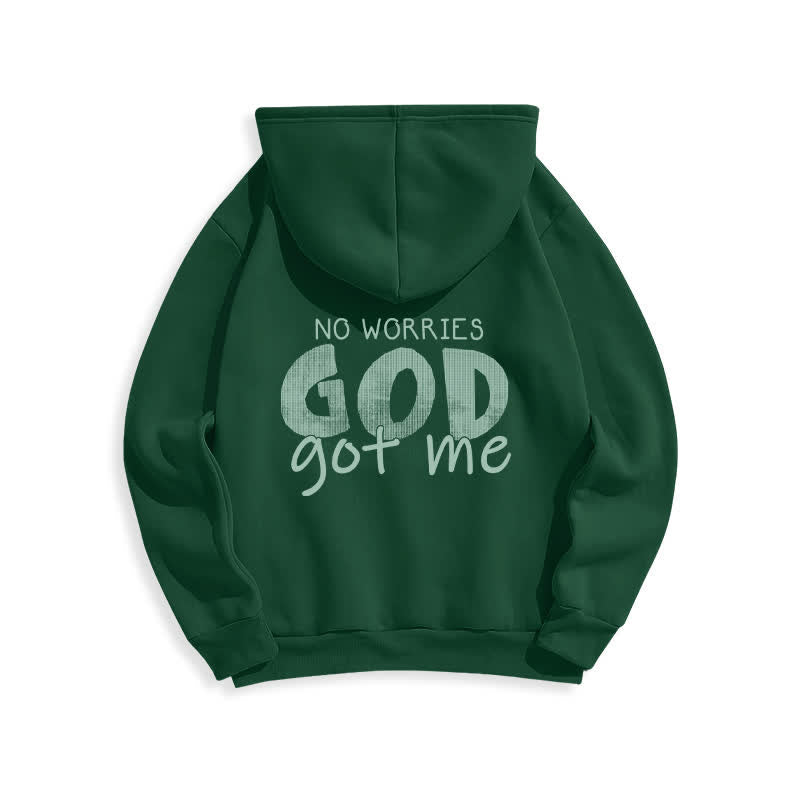 Christianartworkshop Keine Sorgen, Gott hat mich – Übergroßer roter Hoodie - image 13