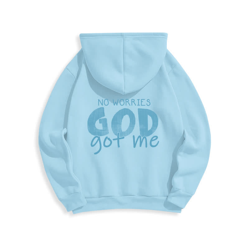 Christianartworkshop Keine Sorgen, Gott hat mich – Übergroßer roter Hoodie - image 22