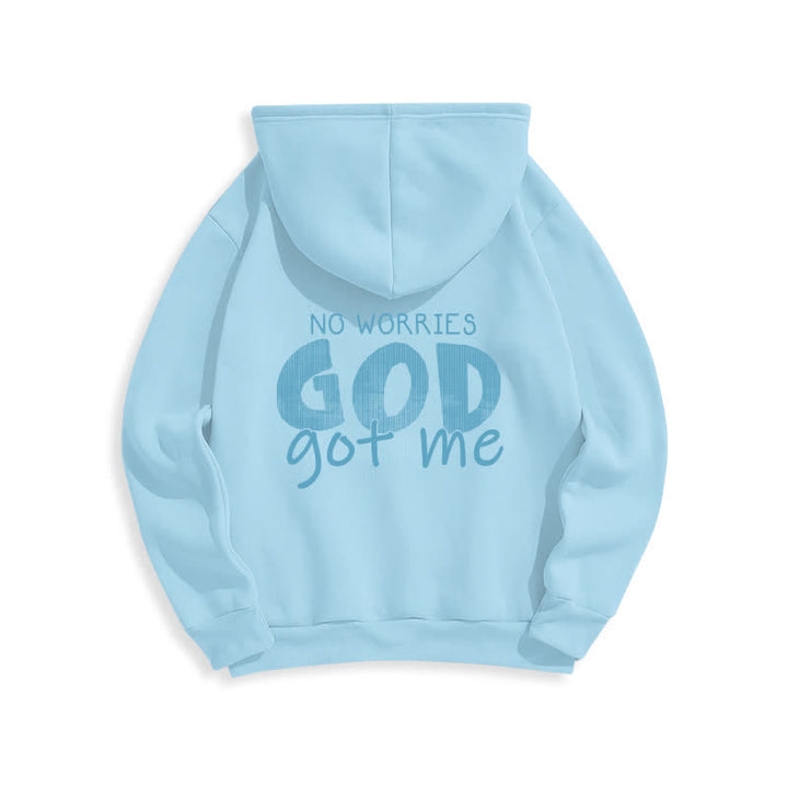 Christianartworkshop Keine Sorgen, Gott hat mich – Übergroßer roter Hoodie - image 22
