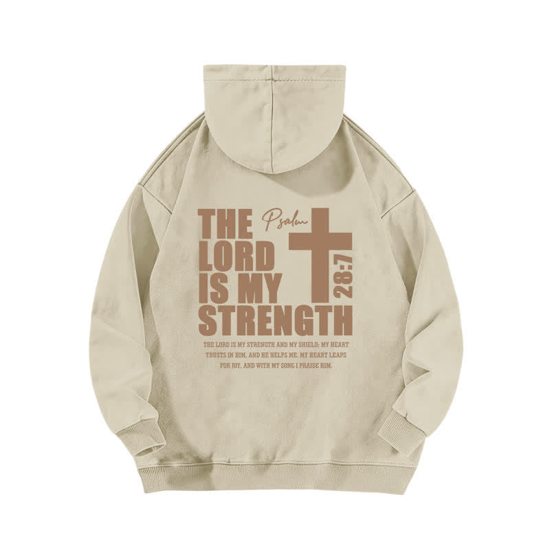 Christianartworkshop Der Herr ist meine Stärke – Gewaschener Hoodie - image 7