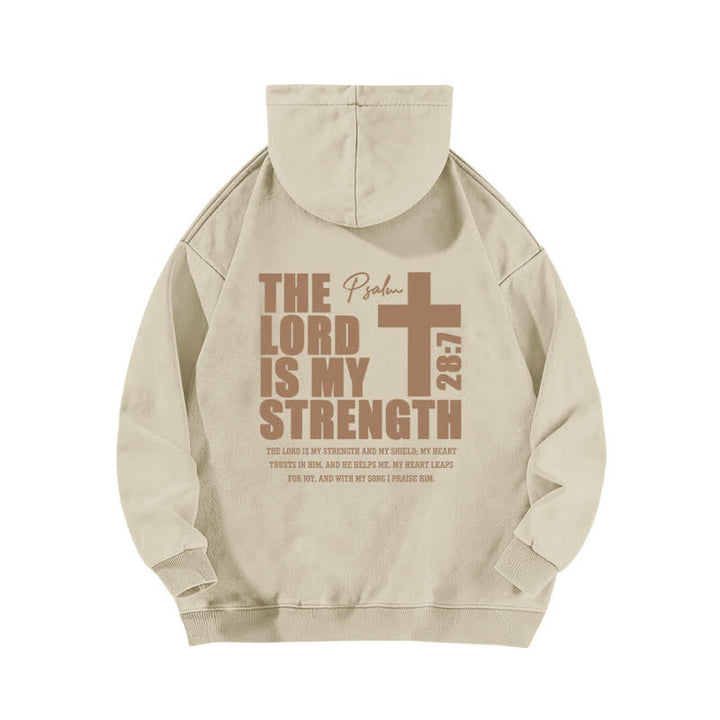Christianartworkshop Der Herr ist meine Stärke – Gewaschener Hoodie - image 7