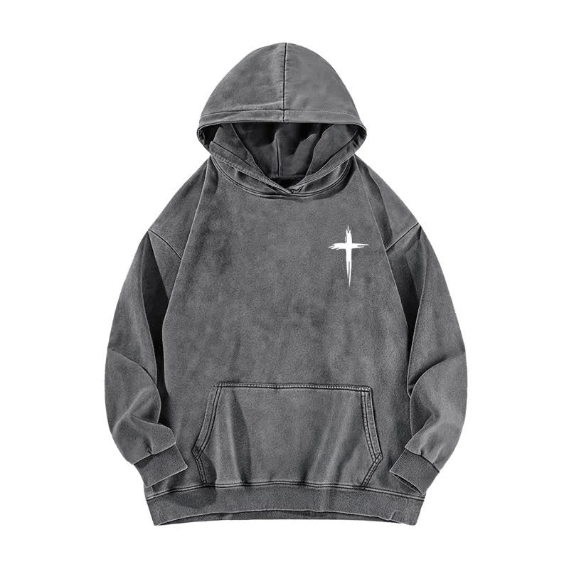 Christianartworkshop Der Herr ist meine Stärke – Gewaschener Hoodie - image 11
