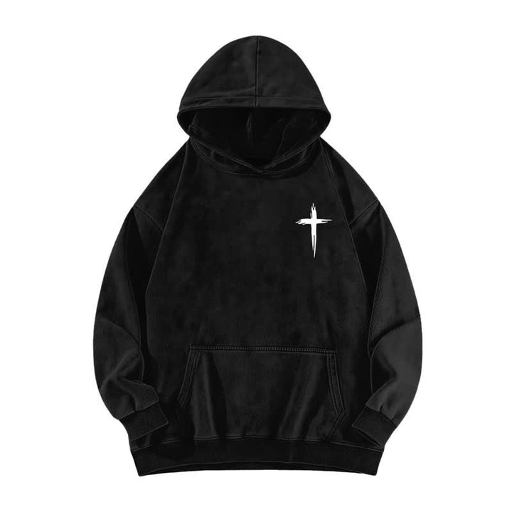 Christianartworkshop Der Herr ist meine Stärke – Gewaschener Hoodie - image 5