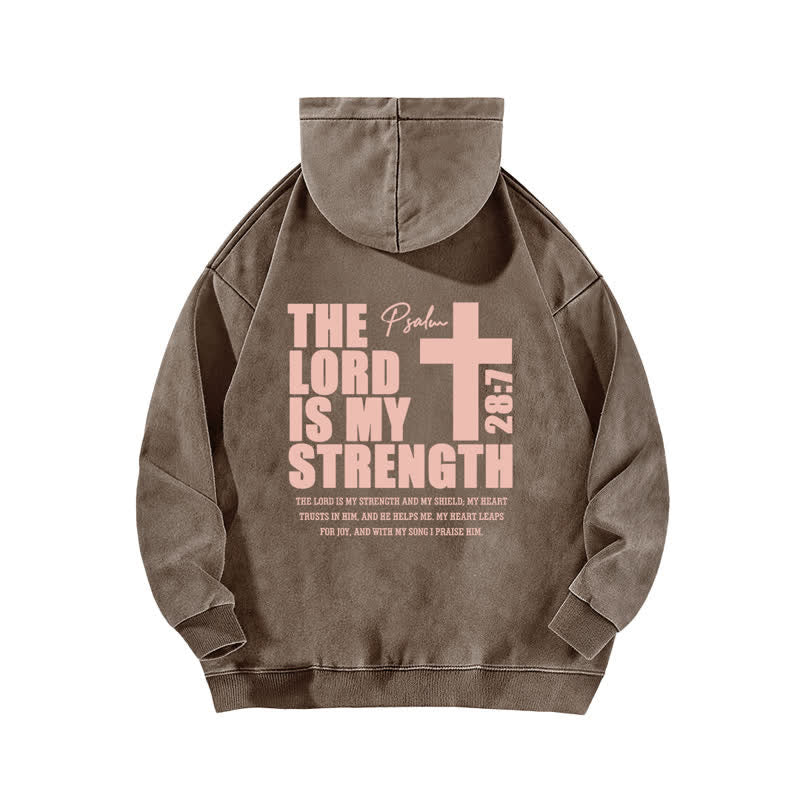 Christianartworkshop Der Herr ist meine Stärke – Gewaschener Hoodie - image 13