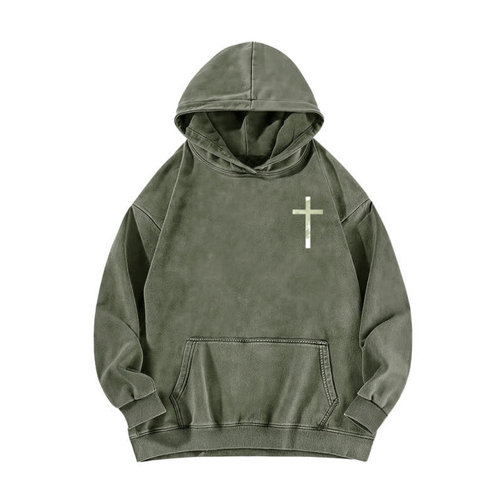 Christianartworkshop Jesus Has Your Back – Kapuzenpullover mit Kreuzprint - image 8