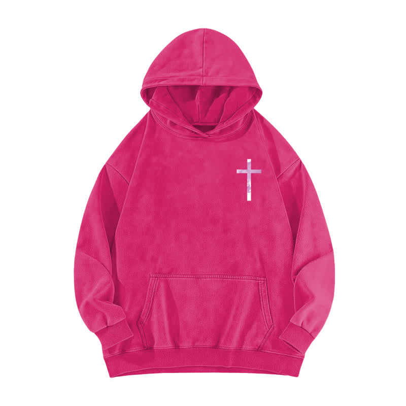 Christianartworkshop Jesus Has Your Back – Kapuzenpullover mit Kreuzprint - image 17