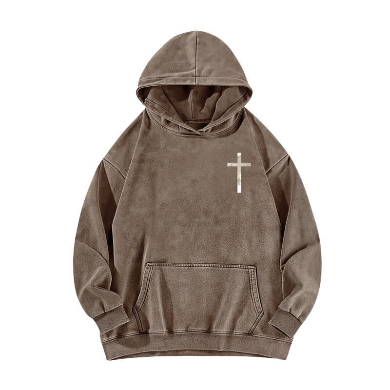 Christianartworkshop Jesus Has Your Back – Kapuzenpullover mit Kreuzprint - image 14