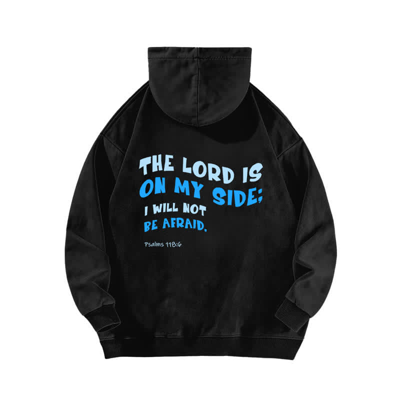 Christianartworkshop Der Herr ist auf meiner Seite – gewaschener Hoodie - image 4