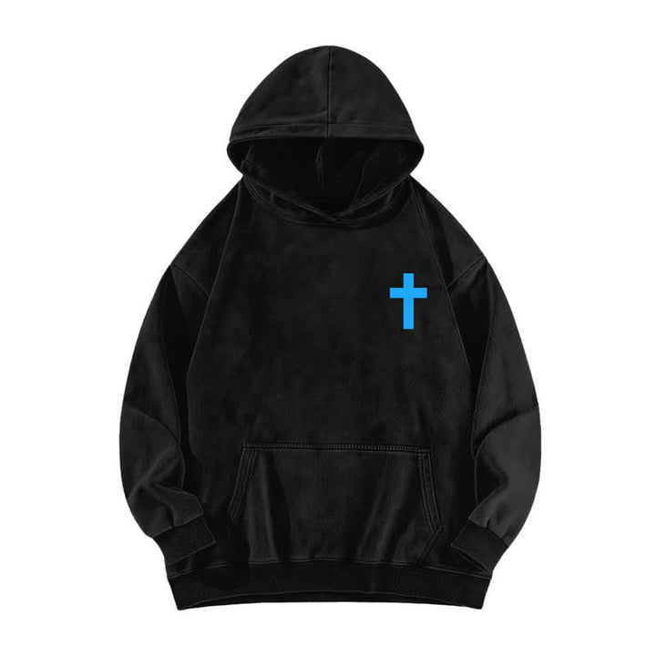Christianartworkshop Der Herr ist auf meiner Seite – gewaschener Hoodie - image 5