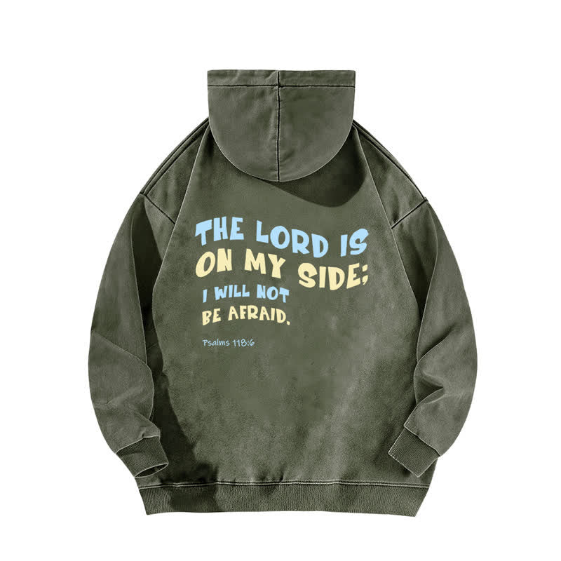 Christianartworkshop Der Herr ist auf meiner Seite – gewaschener Hoodie - image 13